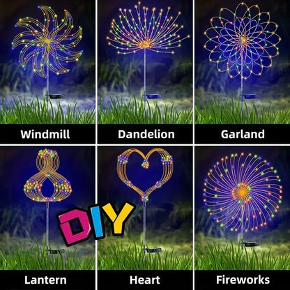 Solar Firework Lights for Garden