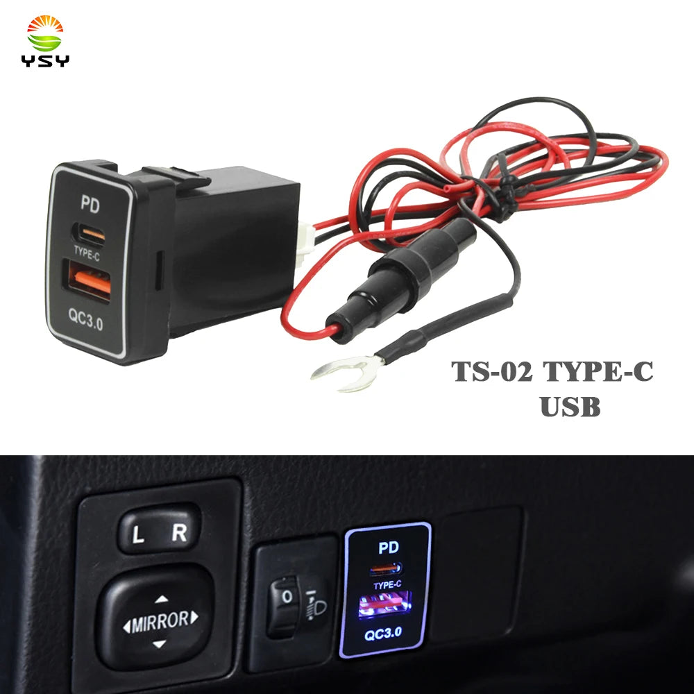YSY Fast Type-C Car Charger