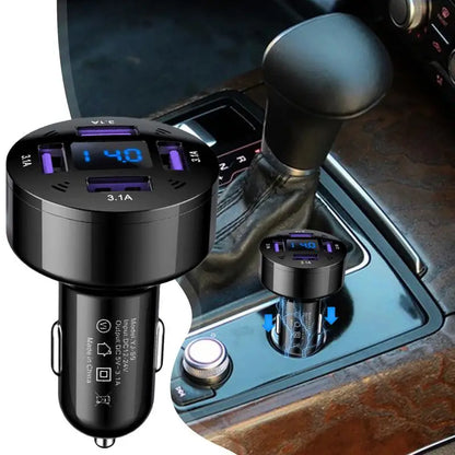 4-Port Fast Charging Car Adapter