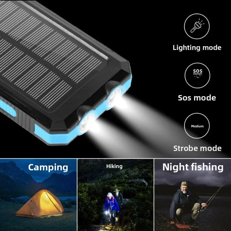 Portable 20,000mAh Solar Power Bank for Travel