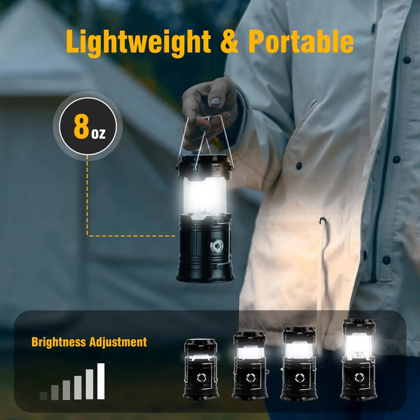 Solar Camping Lantern USB Lamp