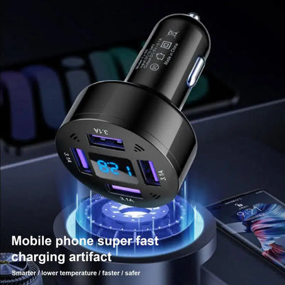4-Port Fast Charging Car Adapter