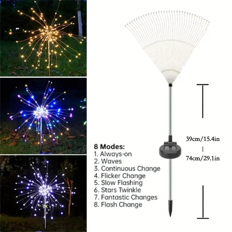 Solar Firework Lights for Garden