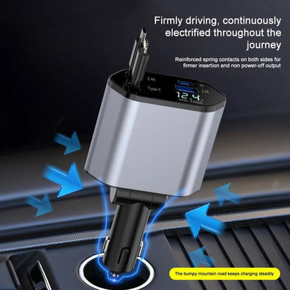 Retractable 120W Car Charger