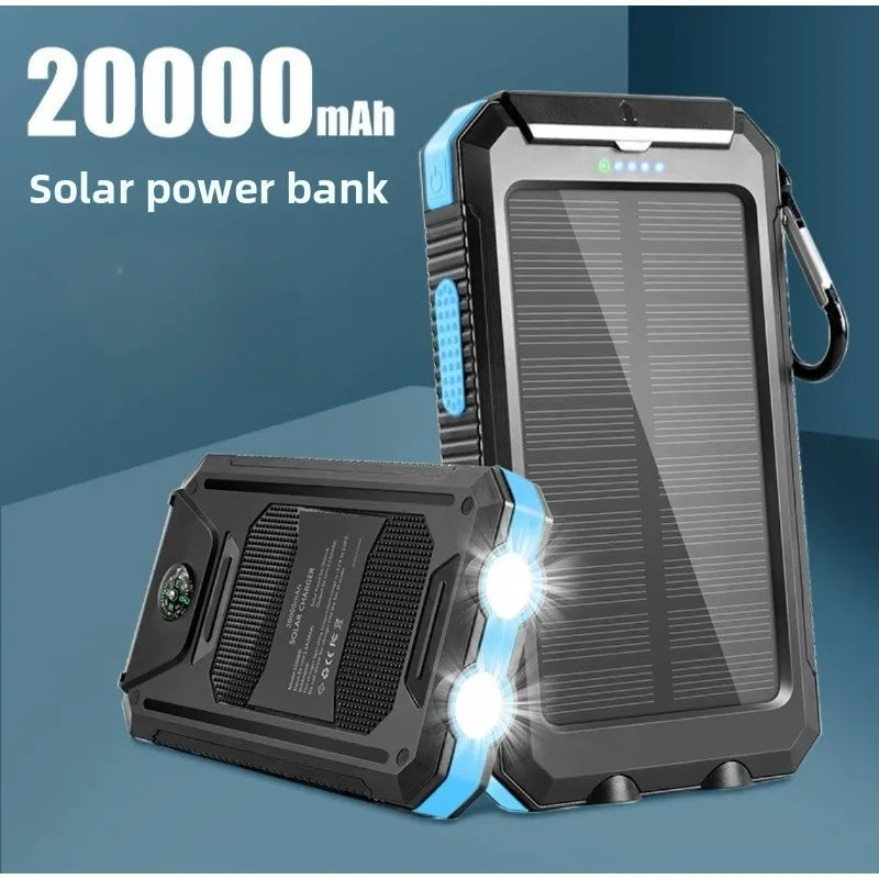 Portable 20,000mAh Solar Power Bank for Travel