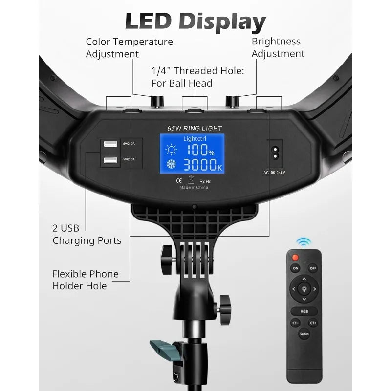 Ring Light with Phone Holder