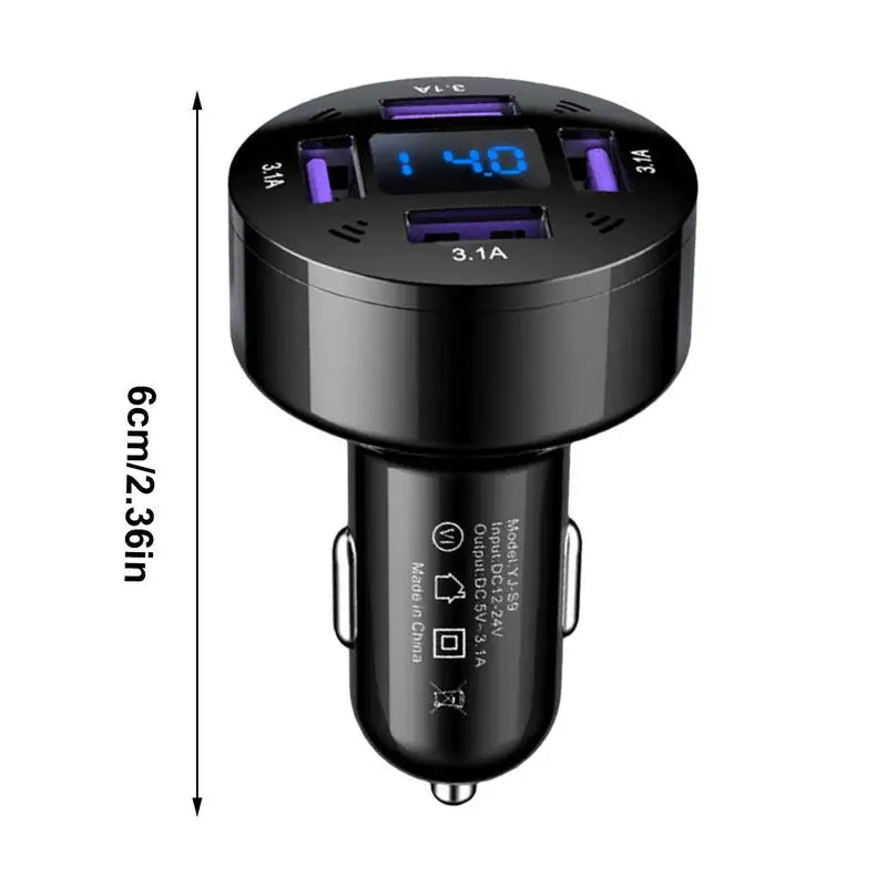 4-Port Fast Charging Car Adapter