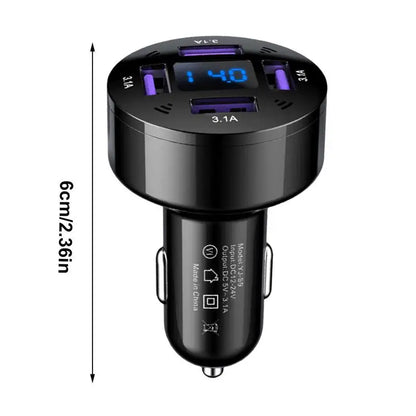 4-Port Fast Charging Car Adapter