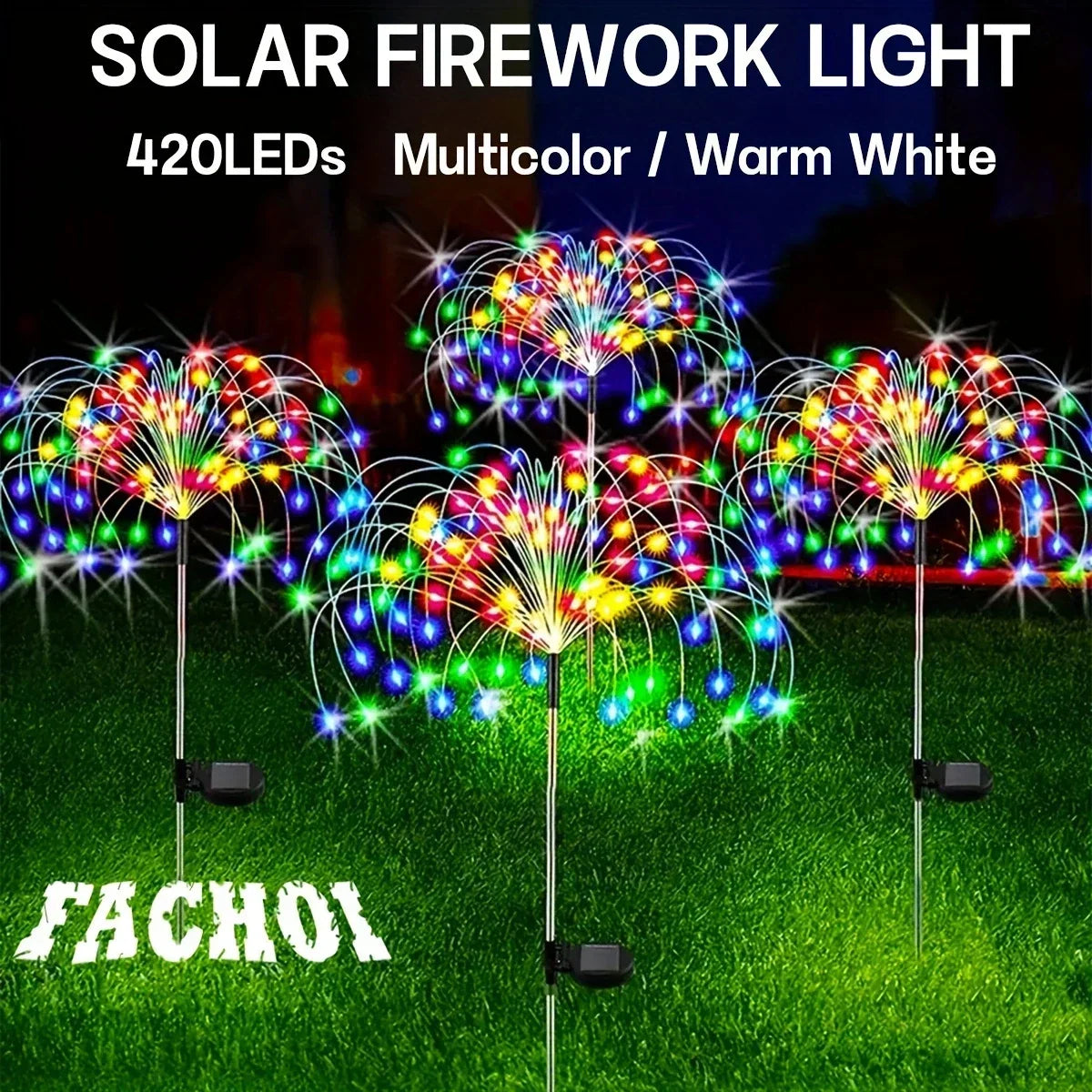 Solar Firework Lights for Garden