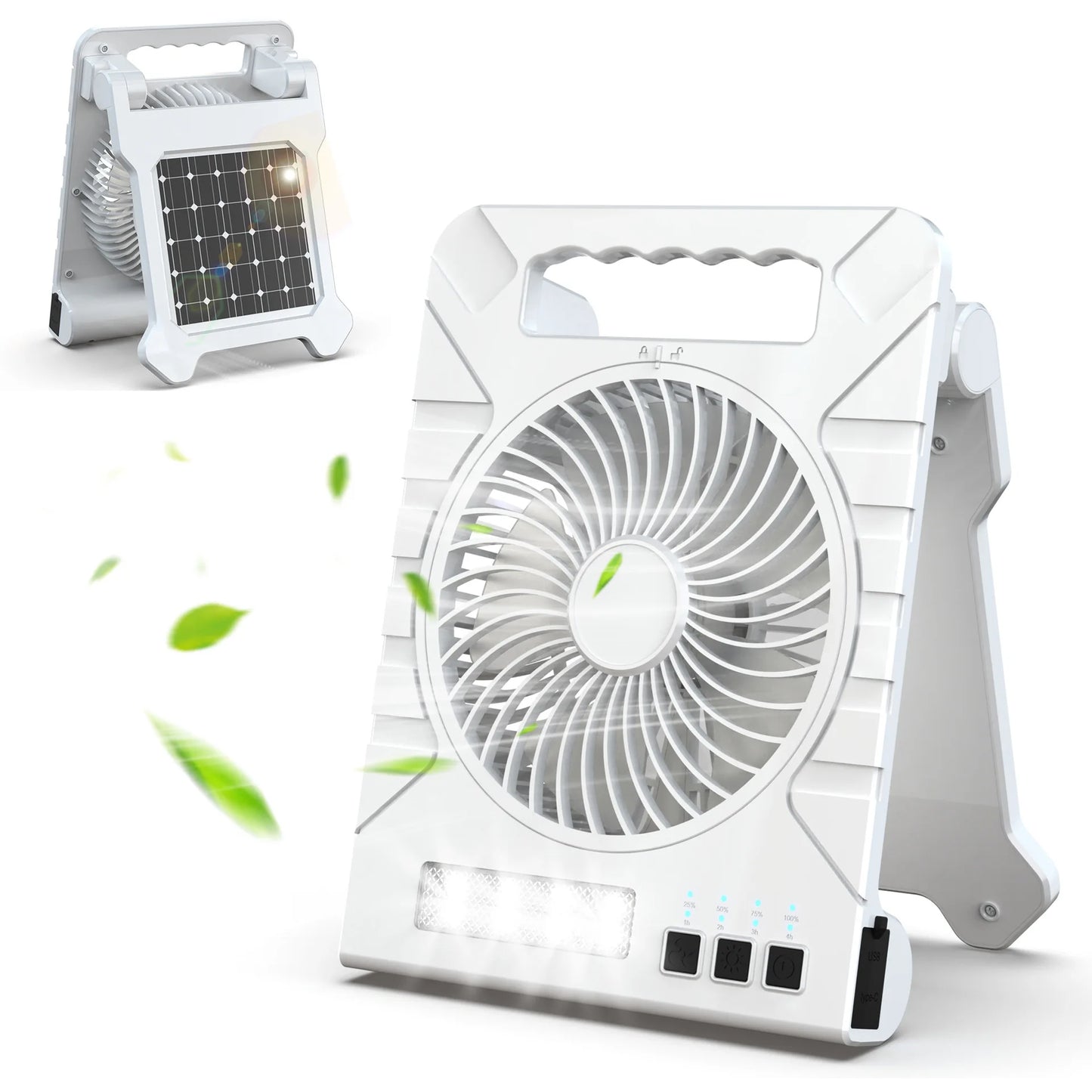 Outdoor Solar Fan with LED