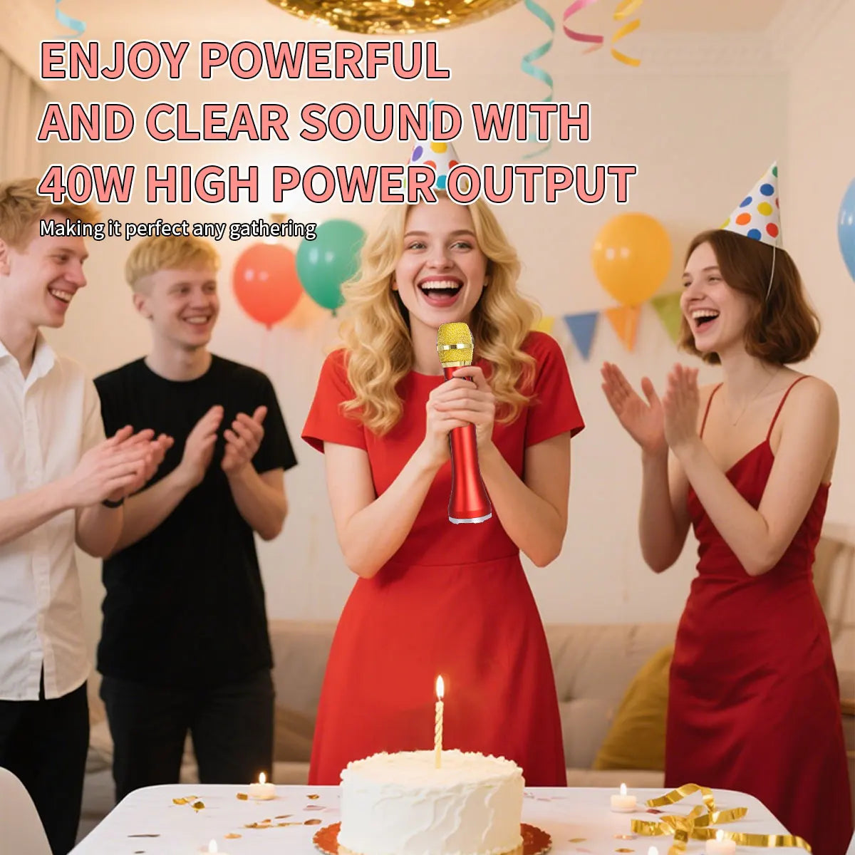 TWS Bluetooth Speaker Karaoke Mic